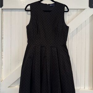 Gap Black Polka Dot Fit & Flare Dress Size 12 Sleeveless